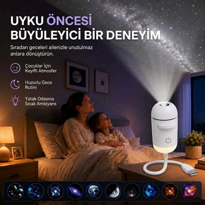 ✨ Tak-Çalıştır Galaksi Projektörü
