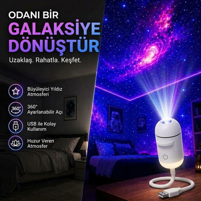✨ Tak-Çalıştır Galaksi Projektörü