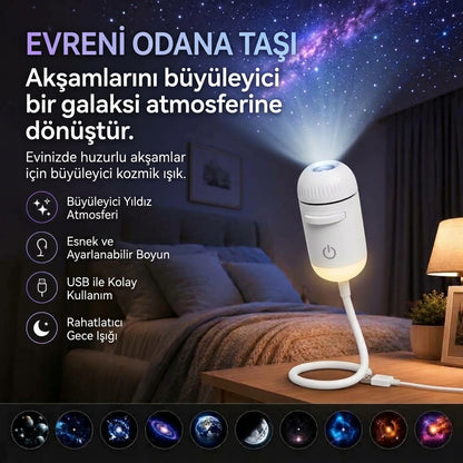 ✨ Tak-Çalıştır Galaksi Projektörü